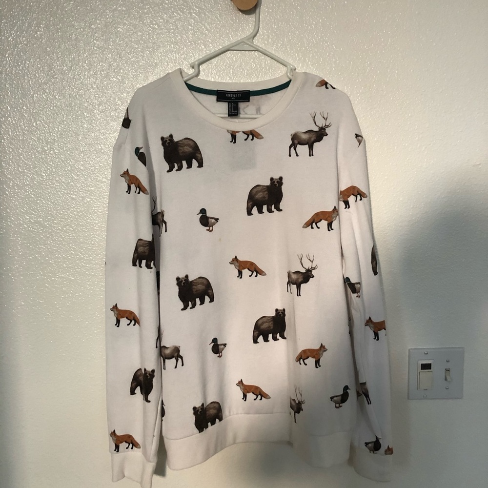 Forever 21 men’s pullover sweater animals